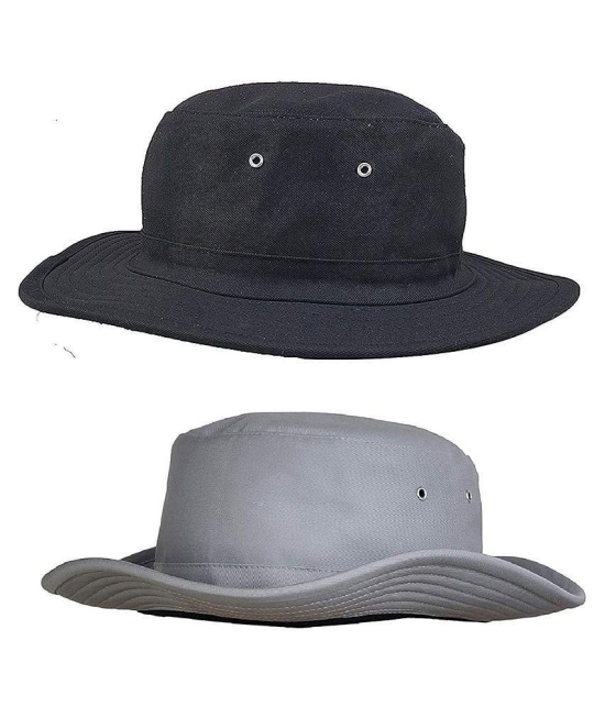 Zacharias Black Plain Cotton Hats - Black