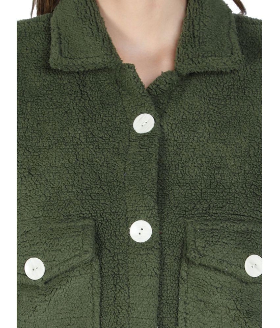 NUEVOSDAMAS Polyester Blend Green Jackets Single - L