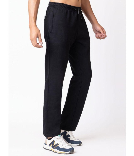 YHA - Black Fleece Mens Trackpants ( Pack of 1 ) - None