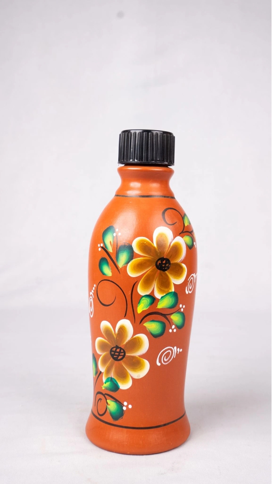 Terracotta Clay Water Bottle