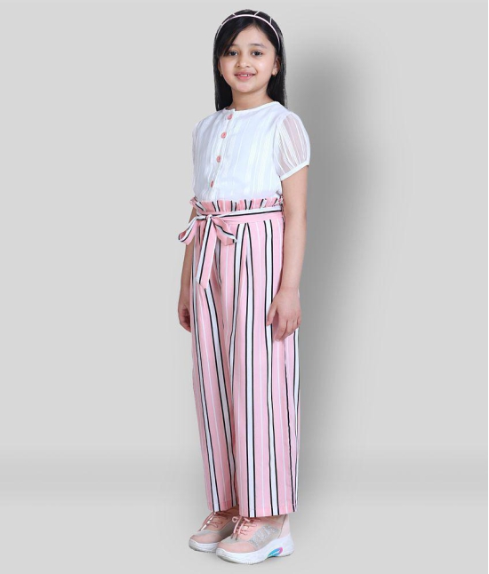 StyleStone - Pink Polyester Girls Jumpsuit ( Pack of 1 ) - None