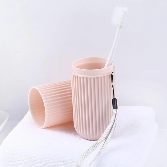 0308 Travel Toothbrush Holder, Portable Toothbrush Case for Traveling, Camping, Capsule Shape Travel Toothbrush Toothpaste Case Holder Portable Toothbrush Storage Plastic Toothbrush Holder With R