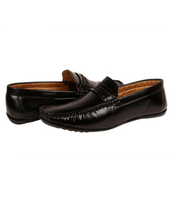 SHOES KINGDOM Black Loafers - 8