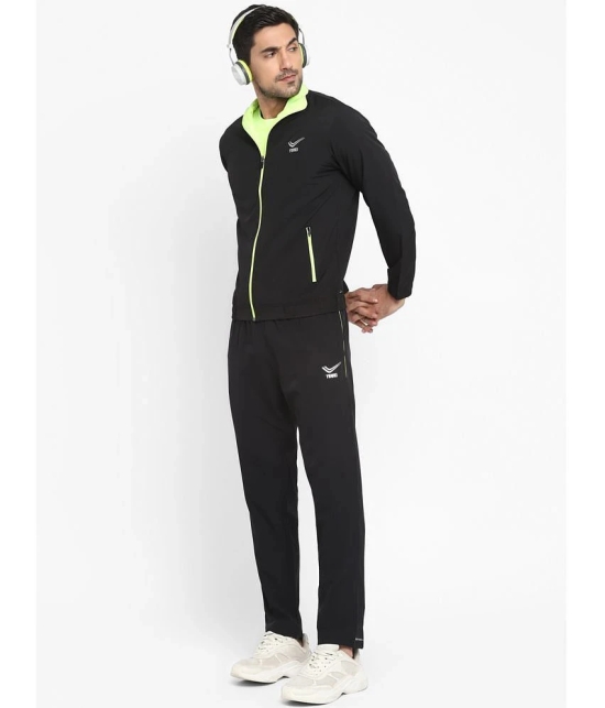 YUUKI - Black Polyester Regular Fit Printed Mens Sports Tracksuit ( Pack of 1 ) - None