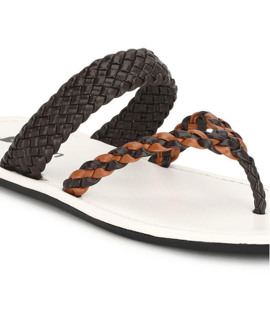 Buxton White Men's Thong Flip Flop - None