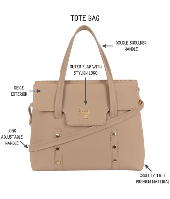 Baggit Beige PU Tote Bag - Beige