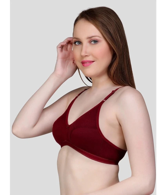 TCG Pack of 1 Cotton Blend Non Padded Womens Push Up Bra ( Maroon ) - None