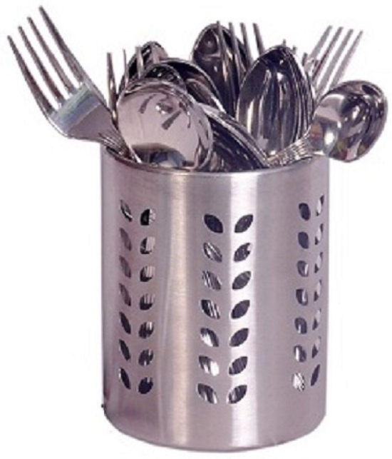 Dynore - Silver Stainless Steel Cutlery Set ( Pack of 24 ) - Silver