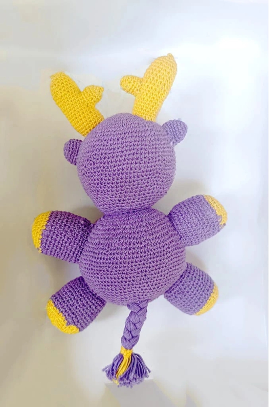 Purple Crochet Amigurumi Deer Plushie