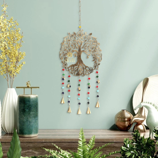 Windchime Wall Hanging Wall Decor, Rustic Wall Hangings-Golden