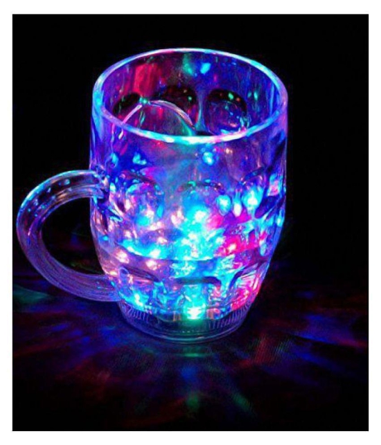 HL-HI LEE Color Led  Light cup Plastic Milk Mug 1 Pcs 350 mL - Multi Color