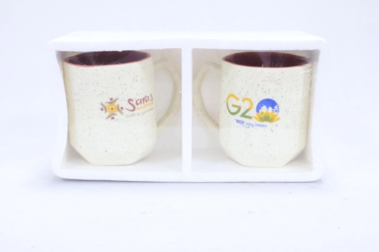 Khurja Souvenir Mug (Set of 2) Matt White 3