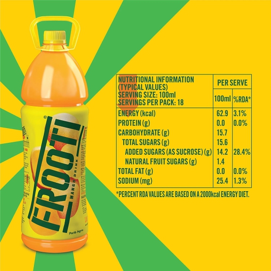 Frooti Mango Drink, 1.8 L Bottle