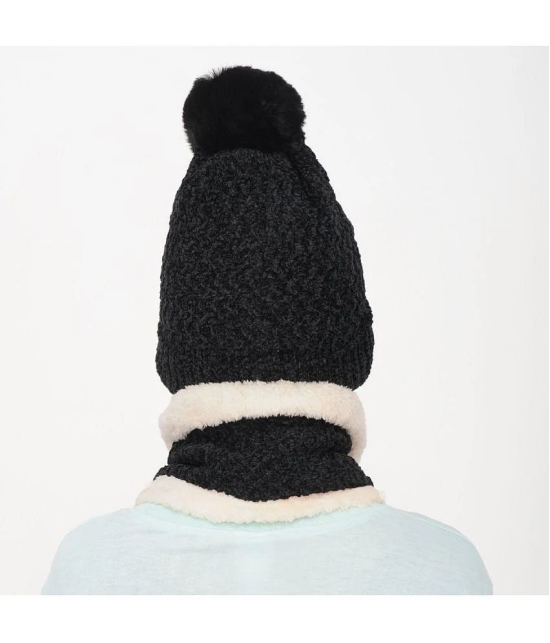 PENYAN Black Wool Caps - Black