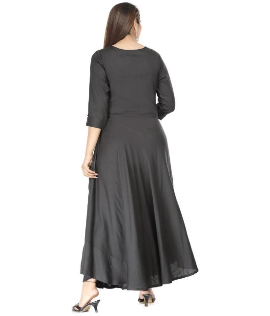 JC4U Rayon Grey A- line Dress - Single - None