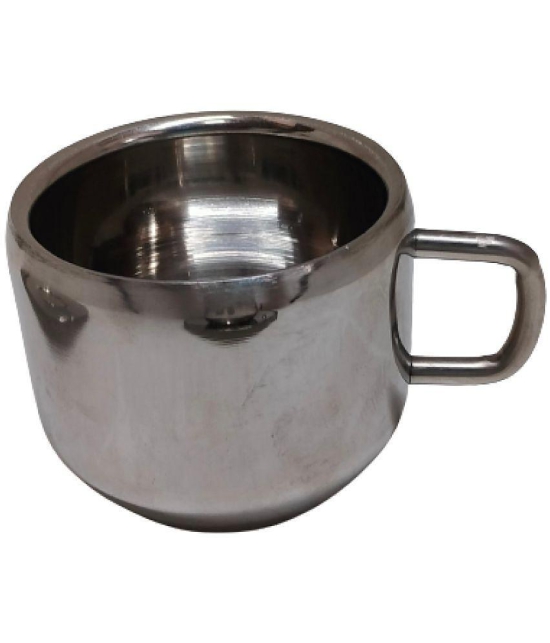 Dynore - Silver Steel Tea Set ( Pack of 6 ) - Silver