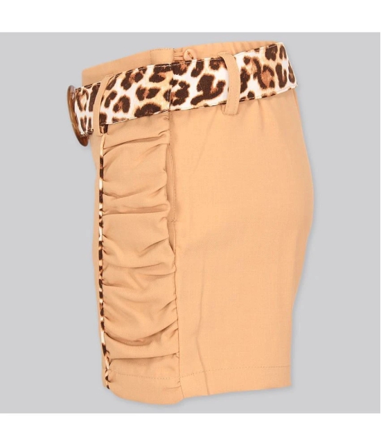 Cutecumber - Brown Georgette Girls Hot Pants ( Pack of 1 ) - None