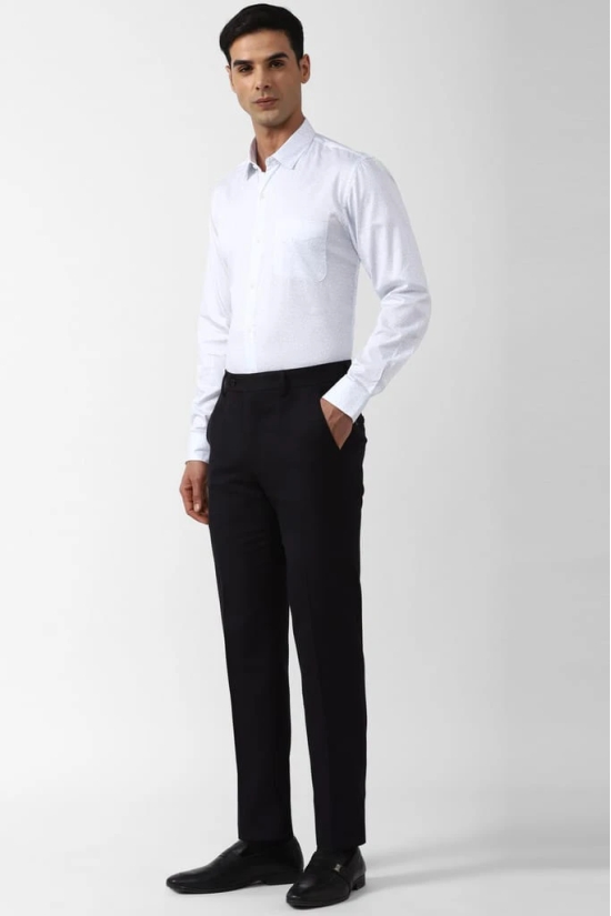 Men White Slim Fit Formal Full Sleeves Formal Shirt