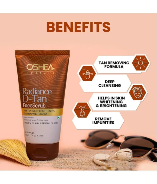 Oshea Herbals Radiance D-Tan Face Scrub 120Grams