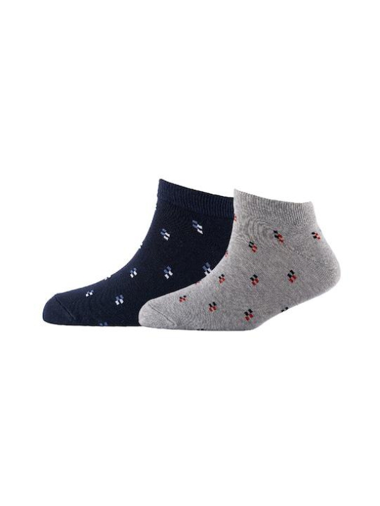 Men Pack Of 2 Patterned Cotton Ankle Length Socks