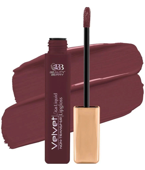 Beauty Berry Velvet Non Transfer Liquid Lipstick for Women 5ml, Rusty Clay (Shade - 08)