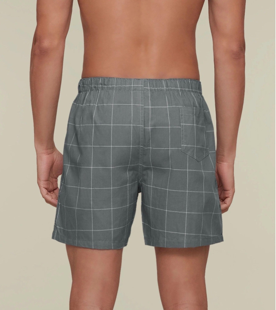 Checkmate Combed Cotton Boxers Frosty Grey S