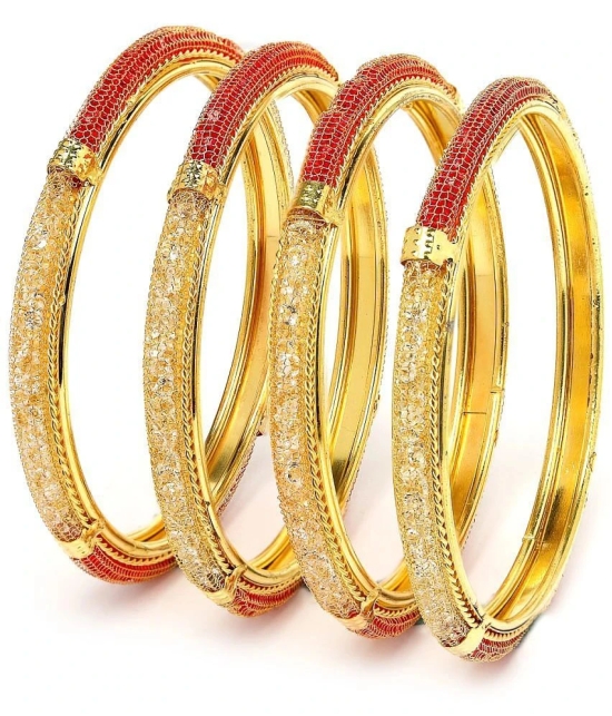 Sukkhi Gold Bangle Set ( Pack of 4 ) - None