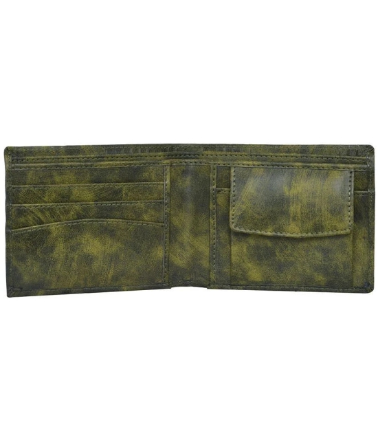 GEEO - Green Faux Leather Mens Two Fold Wallet ( Pack of 1 ) - Green