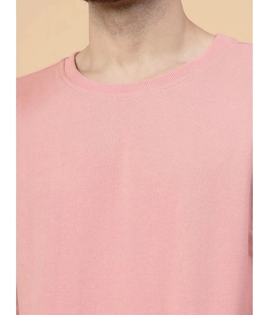 Rigo Cotton Oversized Fit Solid Full Sleeves Mens T-Shirt - Pink ( Pack of 1 ) - None