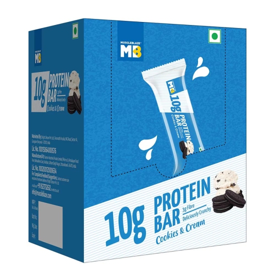 MuscleBlaze Protein Bar (10 gm Protein),  6 bar(s)  Cookies and Cream