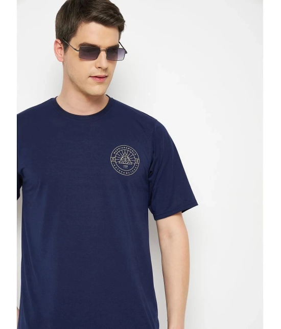 Buy Relane Navy Cotton Blend Regular Fit Mens T Shirt Pack Of 1 None Online in India Snapdeal