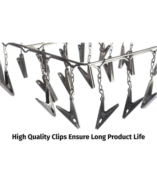 Dynore Stainless Steel 25 Clips Square Cloth Dryer/Cloth Drying Stand/Hanger With Clips/Baby Cloth Dryer