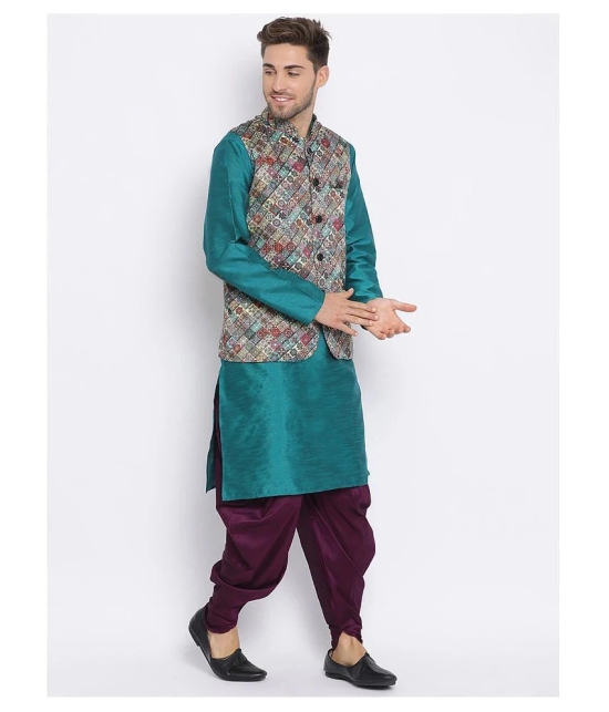 Hangup Multi Polyester Blend Kurta Pyjama Set - None