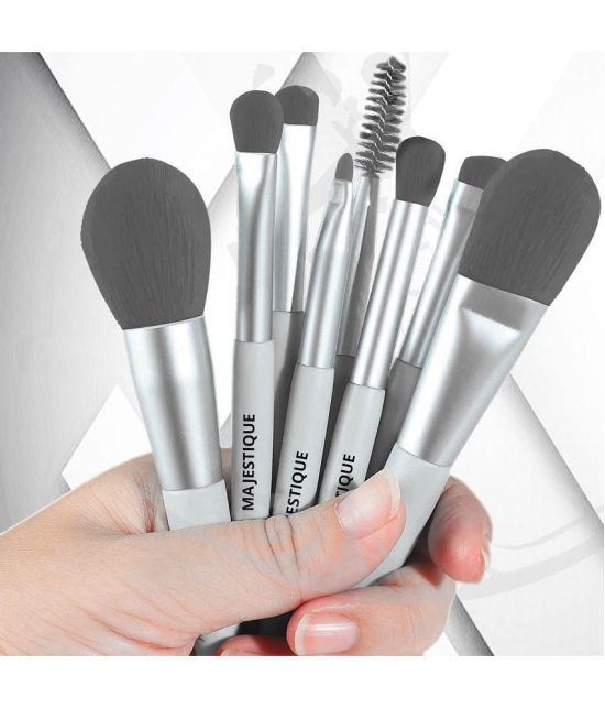 Majestique 8 Pcs Makeup Brush Set, Mini Makeup Brush Tools (Assorted Color)