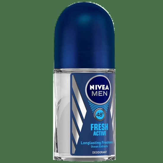 Nivea Men Roll On Deodorant - Fresh Active, For Men, 50 Ml Can