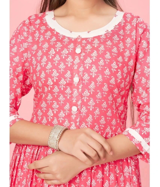 Aarika Pink Cotton Girls Kurti ( Pack of 1 ) - None