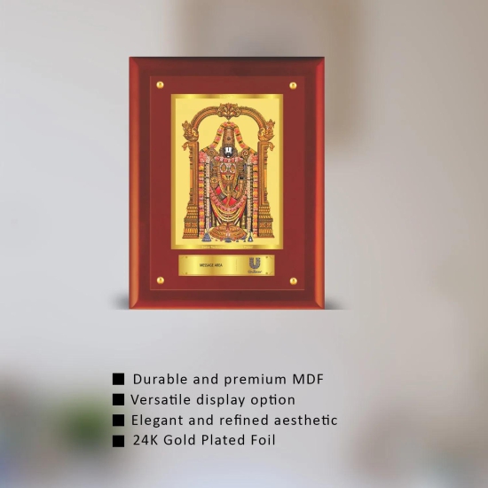 24K Gold Plated Balaji Customized Photo Frame For Corporate Gifting