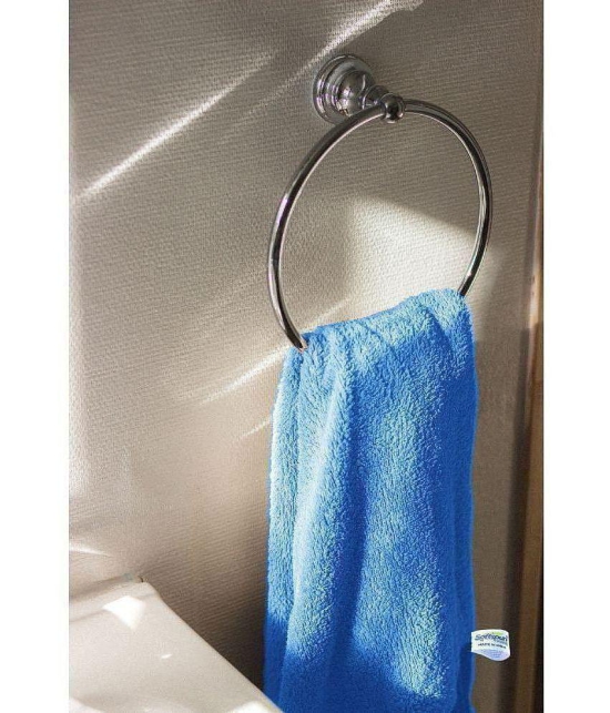 SOFTSPUN - Blue Microfibre Face Towel ( Pack of 1 ) - Blue