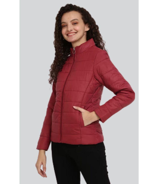 PPTHEFASHIONHUB - Polyester Maroon Puffer Pack of 1 - None