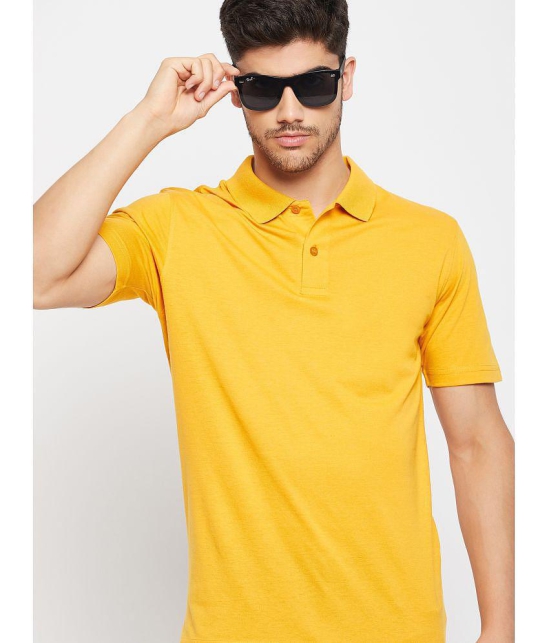 UNIBERRY - Yellow Cotton Blend Regular Fit Mens Polo T Shirt ( Pack of 2 ) - None