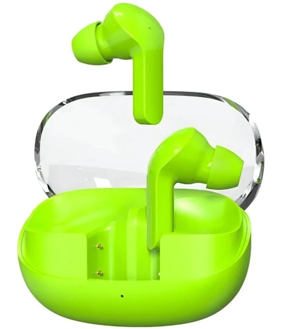 VERONIC G2 Transparent Bluetooth True Wireless (TWS) In Ear 24 Hours Playback Fast charging,Powerfull bass IPX4(Splash & Sweat Proof) Green