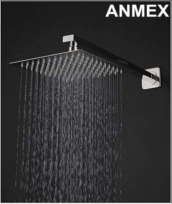 ANMEX Premium 8X8 (8Inch) Stainless Steel UltraSlim Square Rain Shower Head with 24INCH square arm