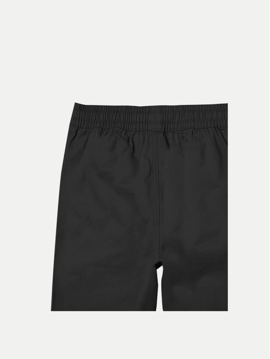 Boys Black Solid Casual Shorts