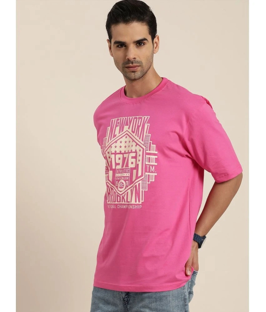 Dillinger - Pink Cotton Oversized Fit Mens T-Shirt ( Pack of 1 ) - None