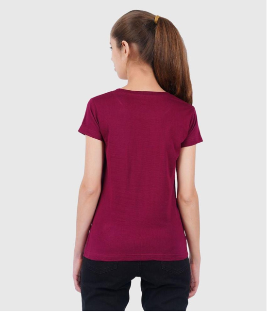 ferocious - Maroon Cotton Regular Fit Women's T-Shirt ( Pack of 1 ) - None