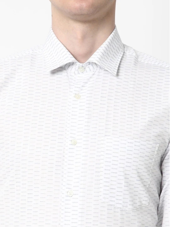 Premium Slim Fit Geometric Printed Cotton Formal Shirt