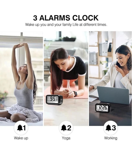 bulfyss Digital LCD Electronic Clock Alarm Clock - Pack of 1