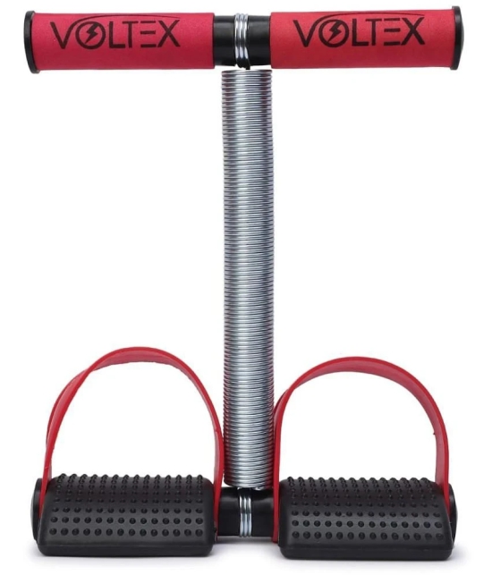 VOLTEX Red  Single Spring Tummy Trimmer for Abs Exerciser,Body Toner and Fat Buster| For Men and Women - Red