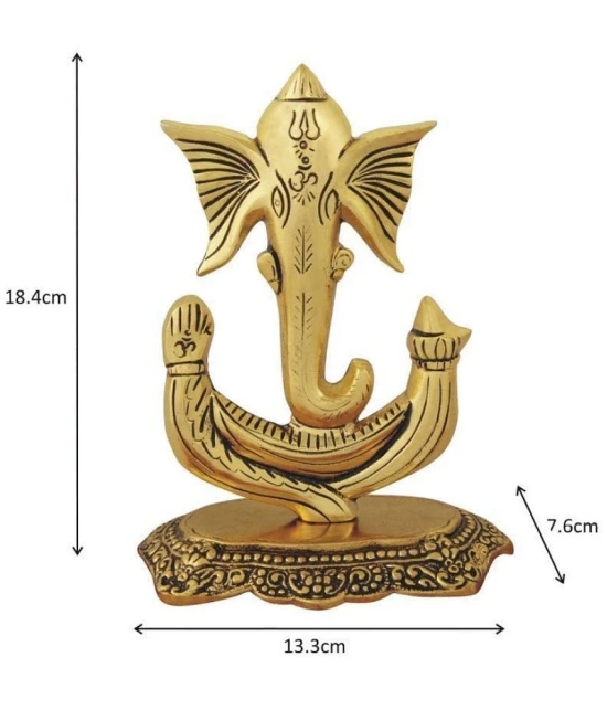 VARKAUS - Brass Lord Ganesha Idol ( 17 cm )