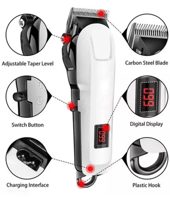 geemy LED SCREEN Multicolor Cordless Beard Trimmer With 60 minutes Runtime